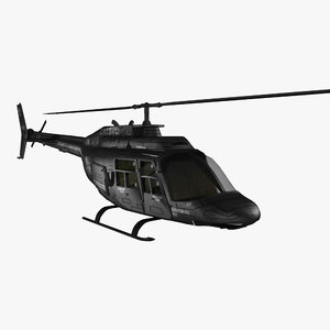 bell jet ranger helicopter 3d model