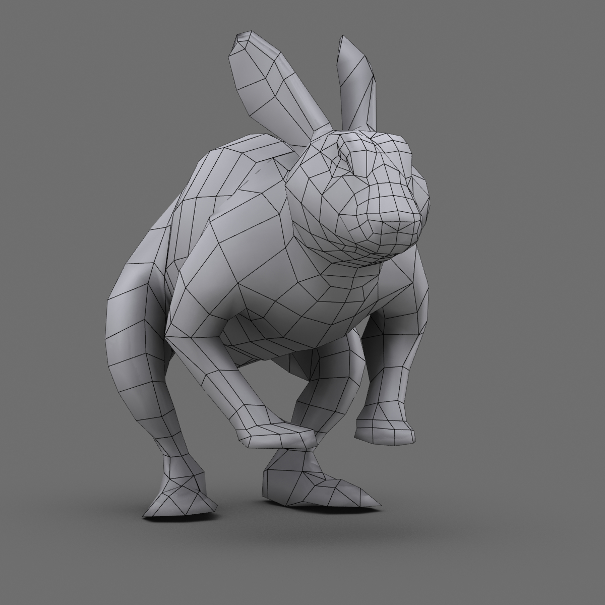 rabbit polygons 3d model