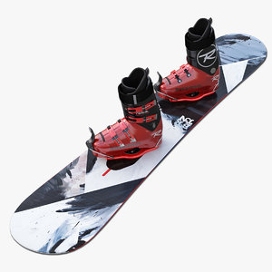 3d model snowboard kit