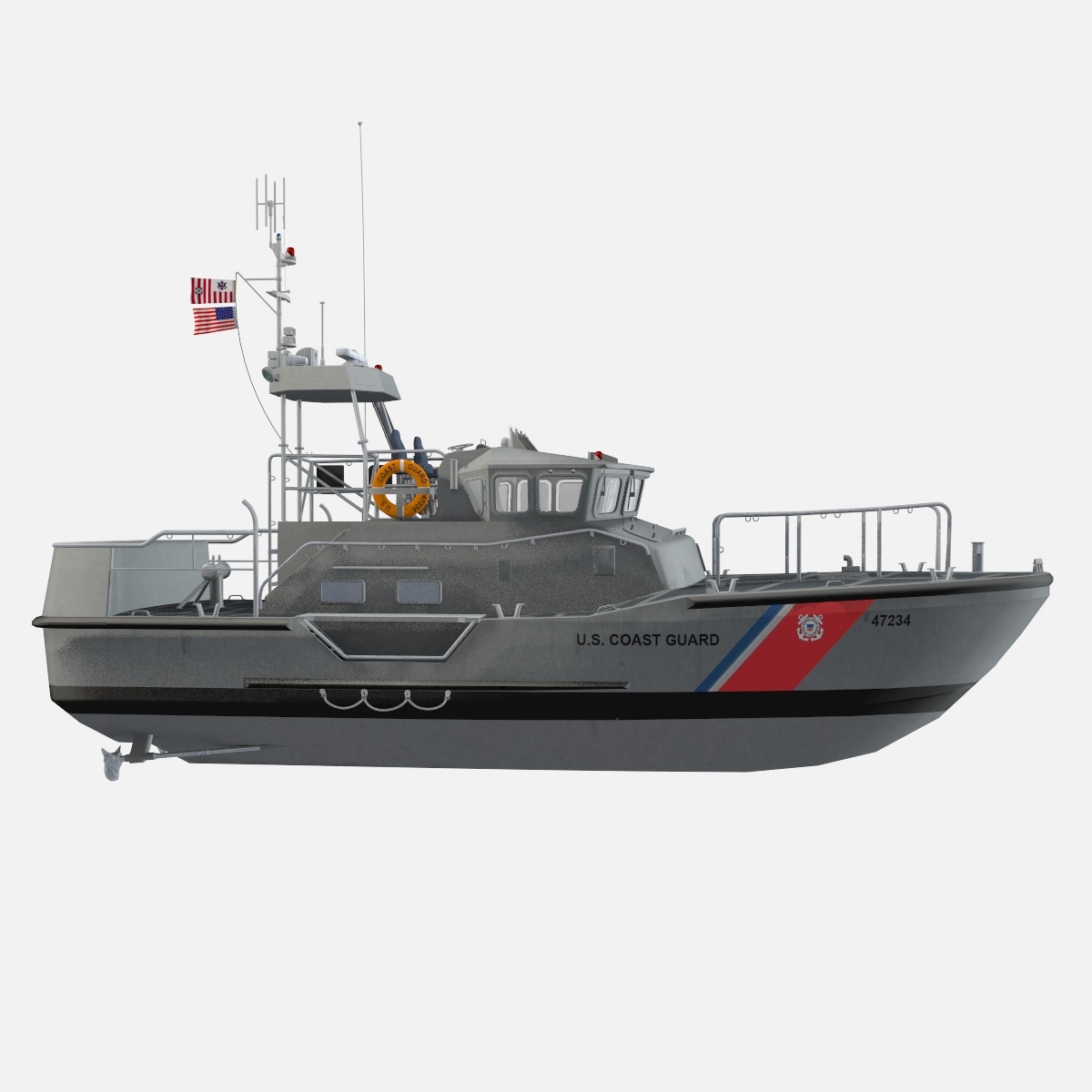 3d coast guard 47foot motor model