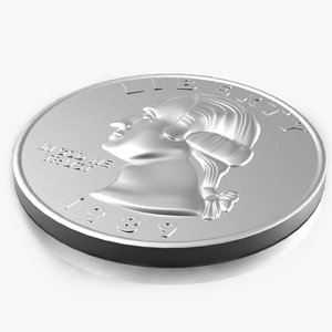 3d coins quarter 25 cent