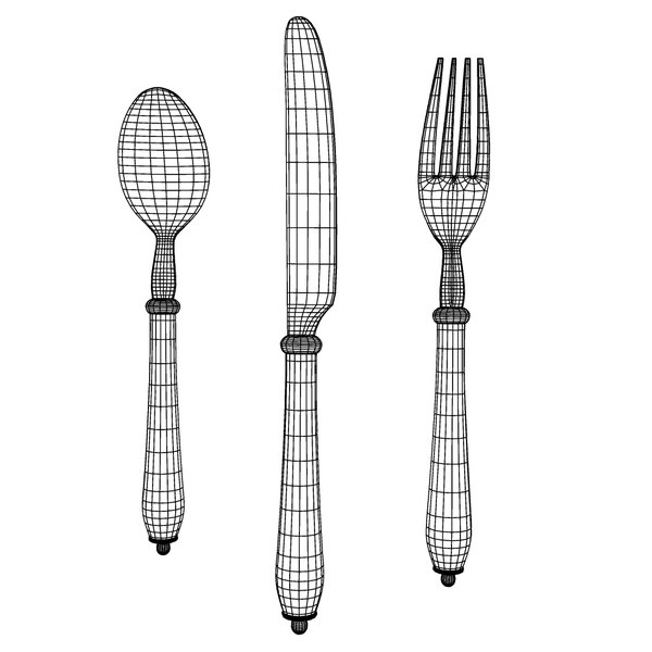 Fork Knife Spoon Drawing