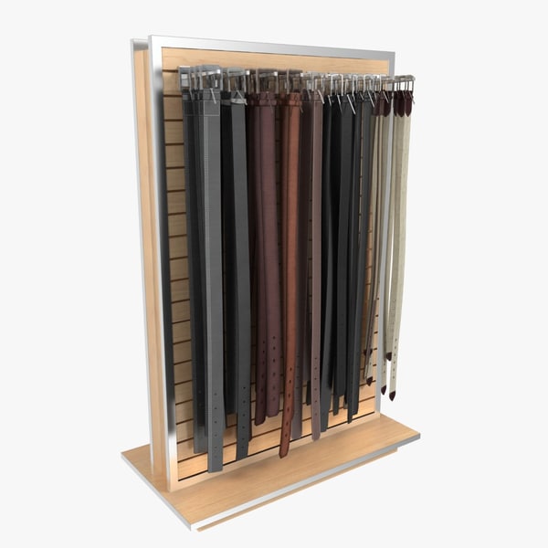 tie display rack 3d 3ds