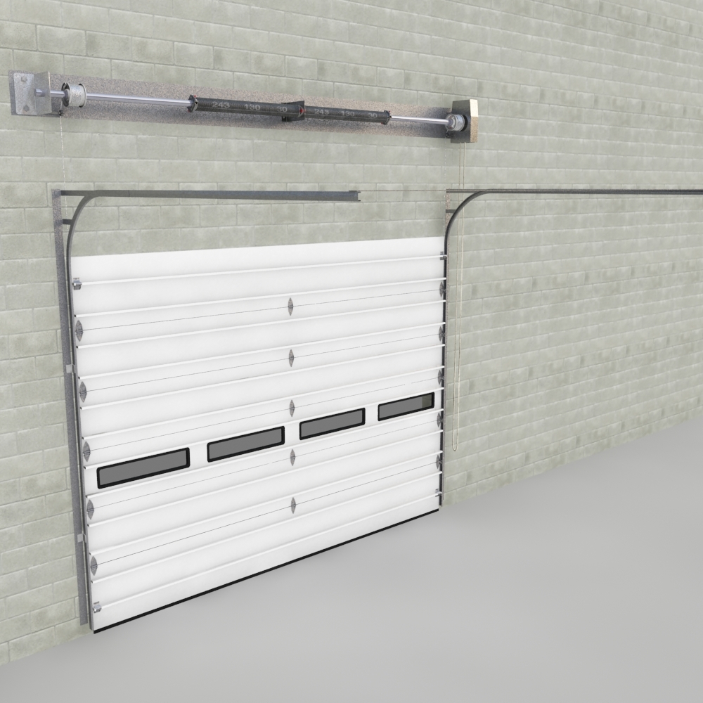 3d model garage door assembly