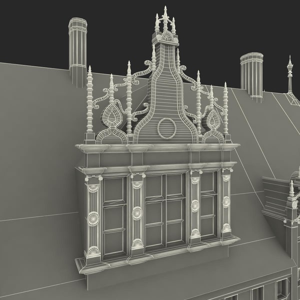 castle azay le rideau 3d model