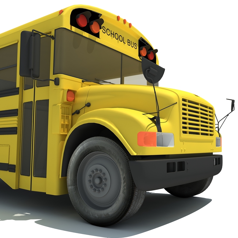 school bus 3d 3ds