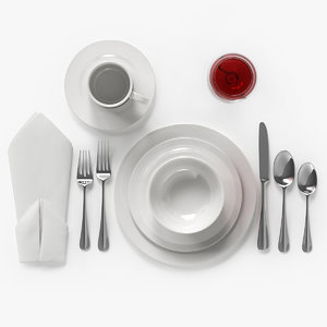 flatware silverware dining 3ds