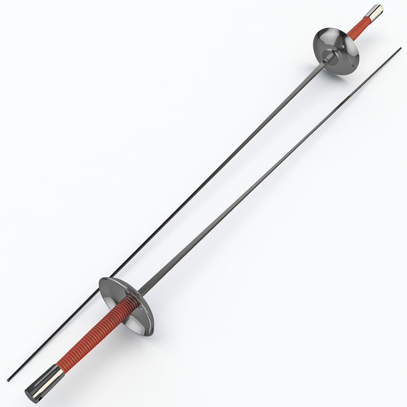 fencing foil 3d model