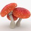 obj mushrooms amanita