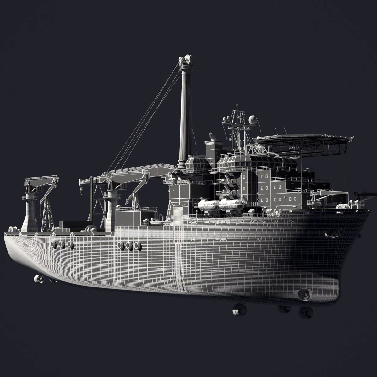 3ds Max Multipurpose Vessel Ship Use