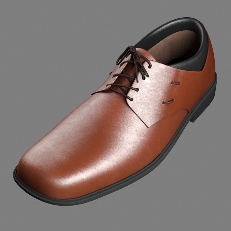 3d model  men s formal shoe 