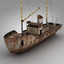 rusty fishing boat 3d model