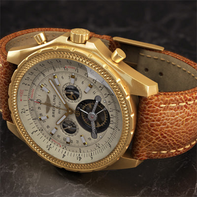 breitling tourbillon watch 3d model