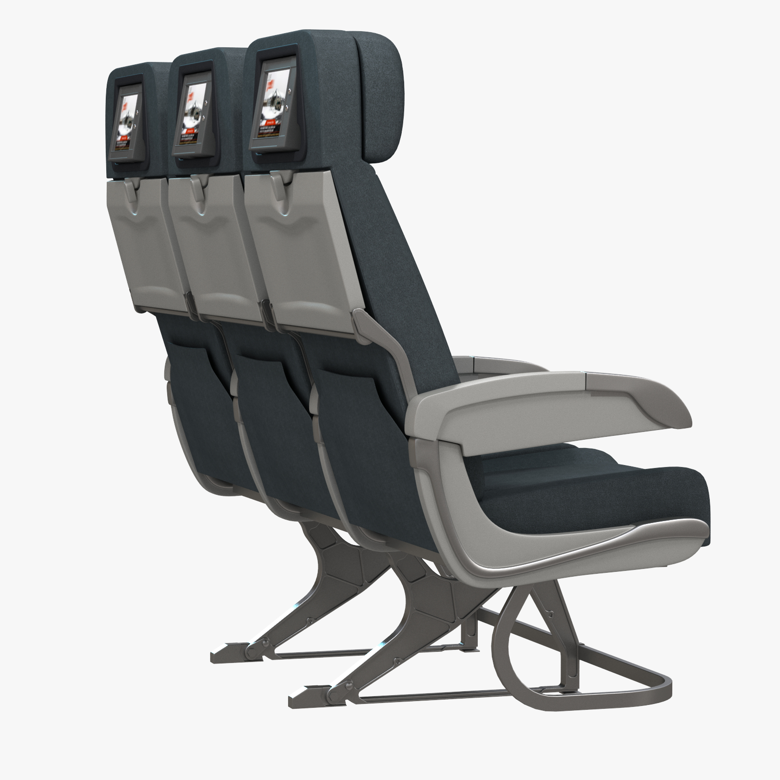 airline chairs 3d model