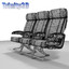 airline chairs 3d model
