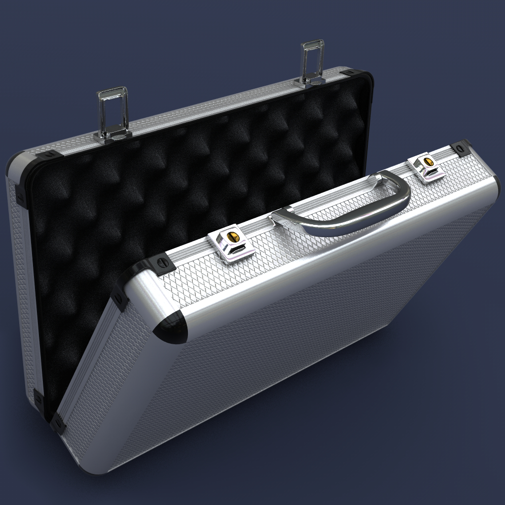 briefcase metal foam 3d model