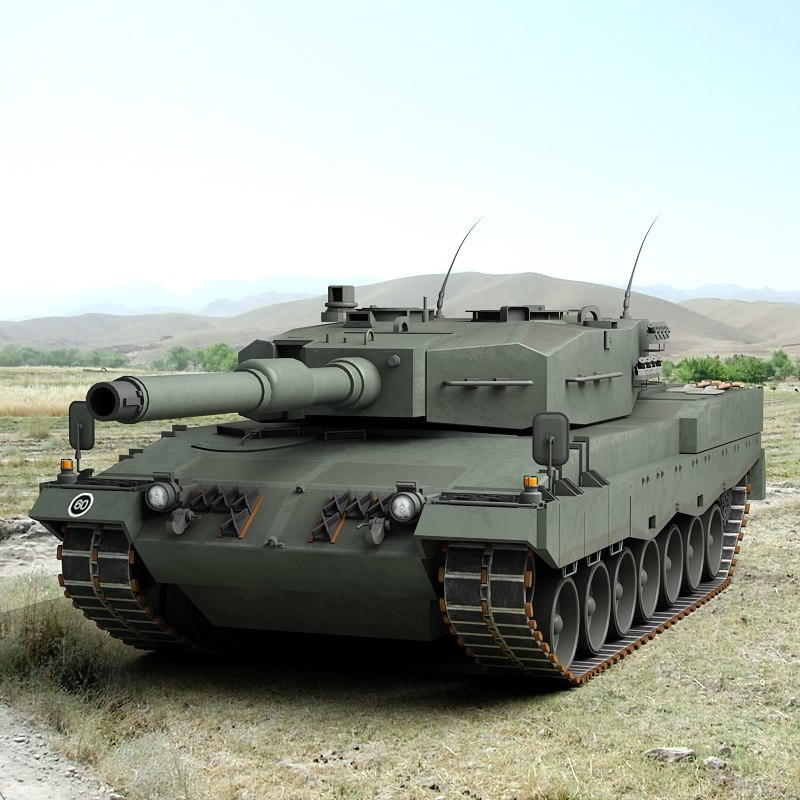 3d 3ds german leopard 2a4 tank