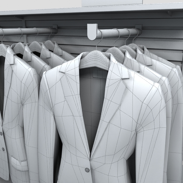 women suit rack 3d model