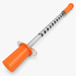 bd insulin syringe 1 3d model