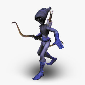 archer ninja bow 3d model