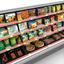 supermarket filled refrigerator 3d model