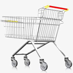 shopping trolley cart 3d model
