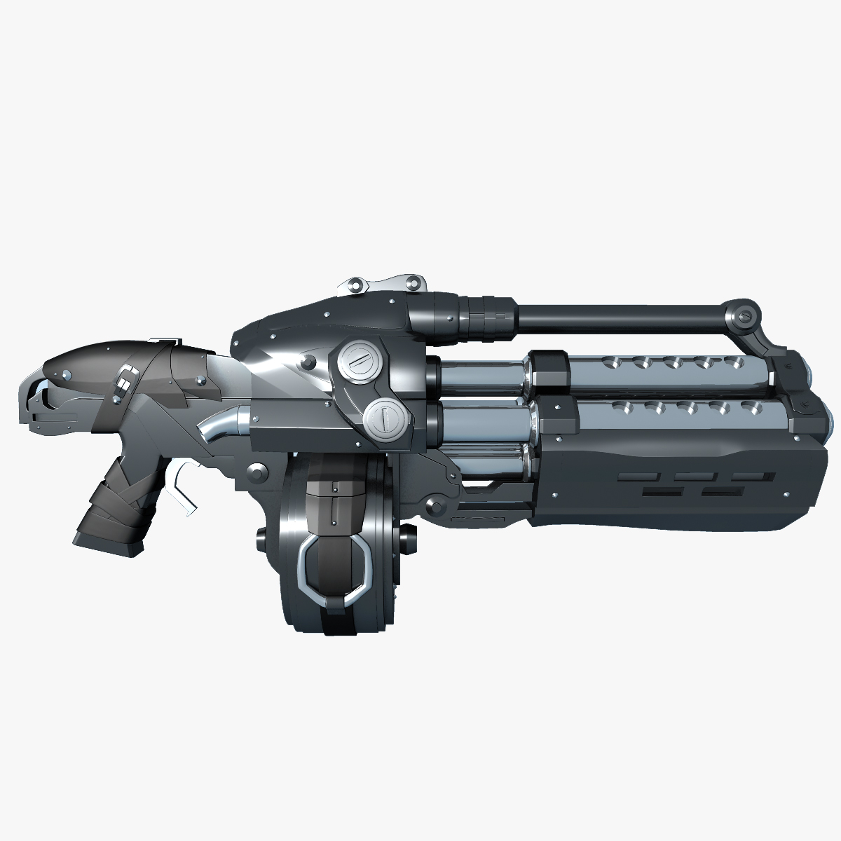 3d obj gun gears war grenade launcher