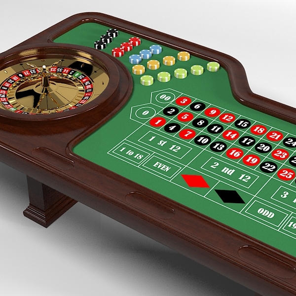 3d model of roulette table