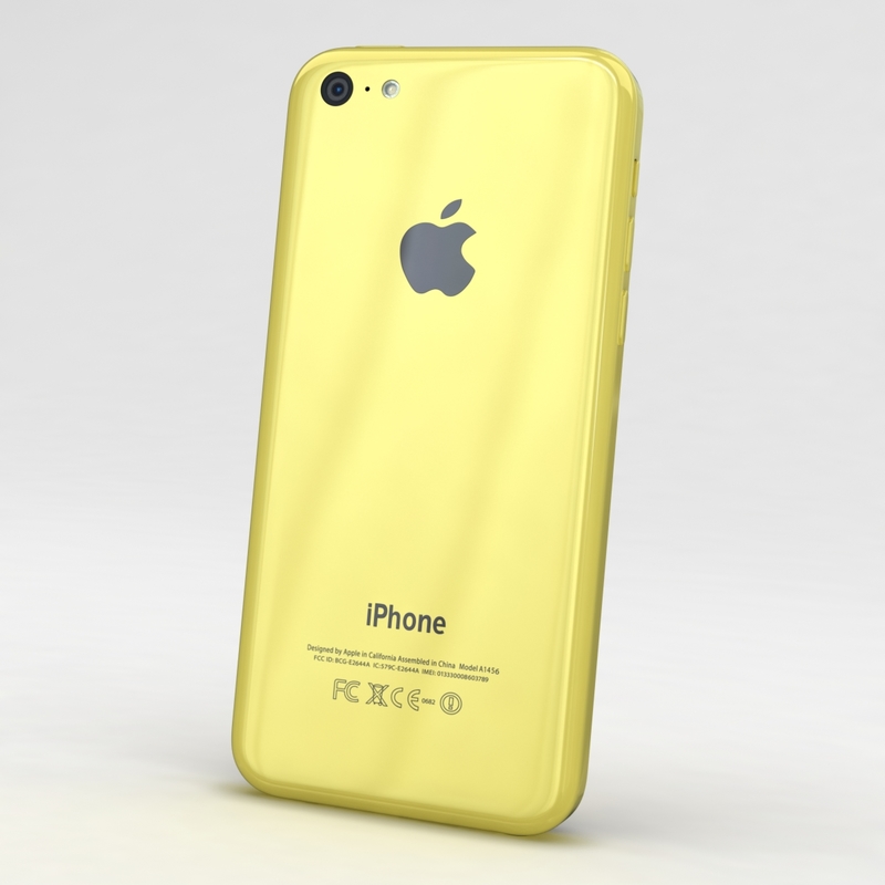 3d Apple Iphone 5c Yellow 1663