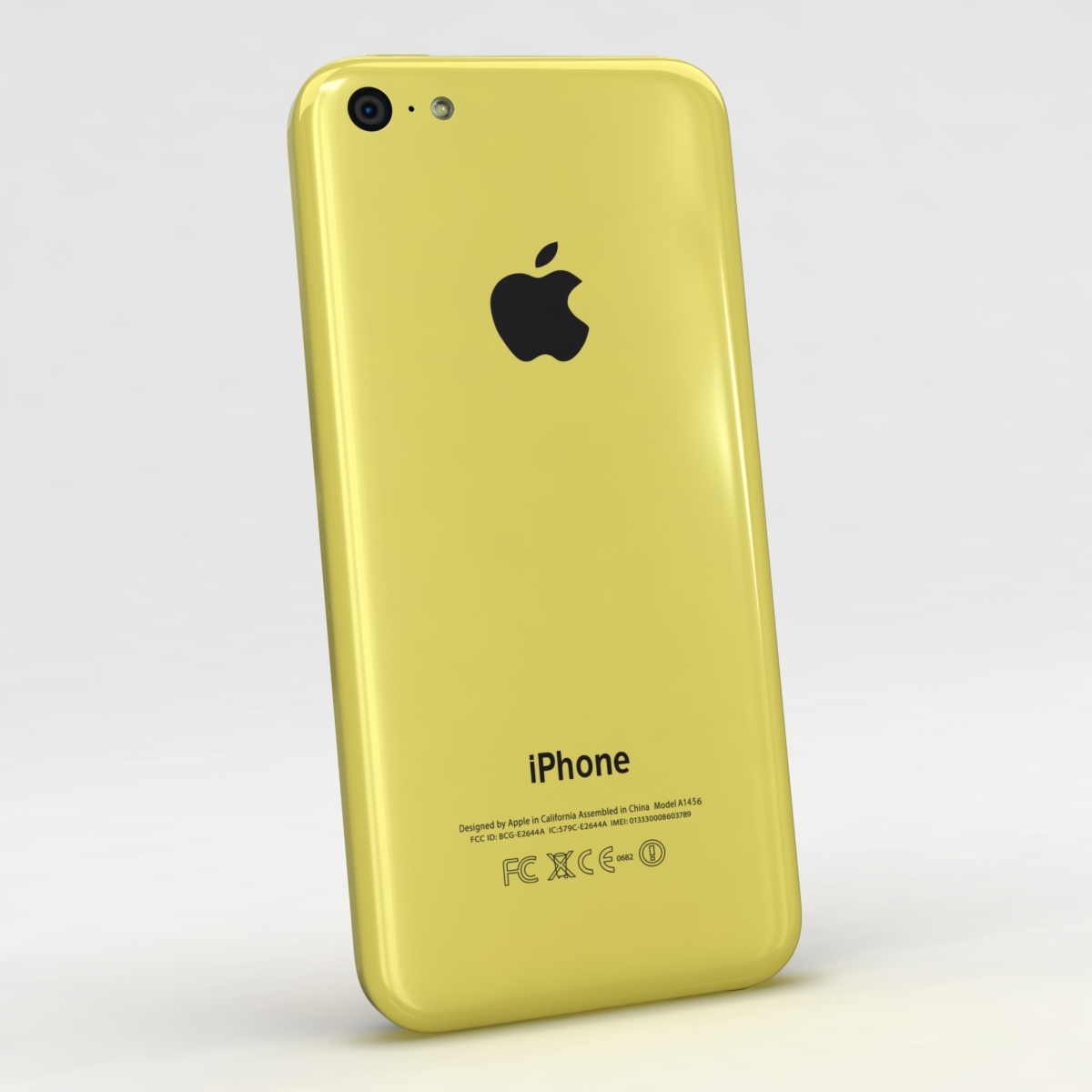 3d apple iphone 5c yellow