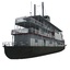 historic steam boat 3d model