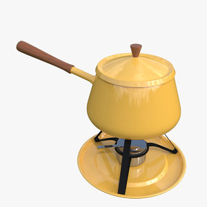 3d model fondue pot
