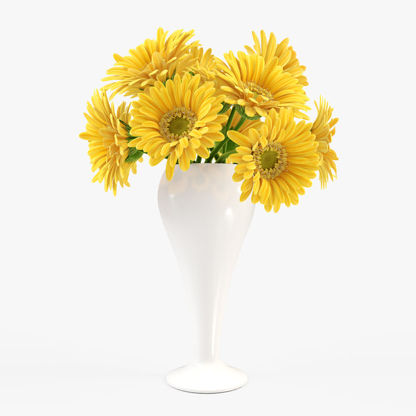 gerbera vase 3ds