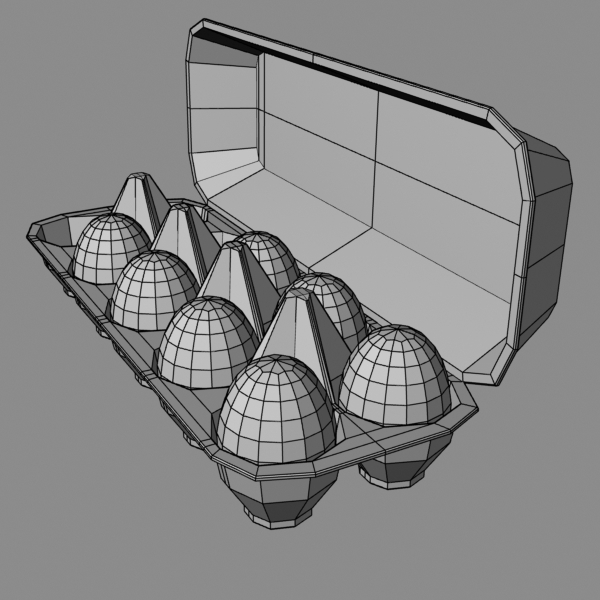 egg carton 3d model