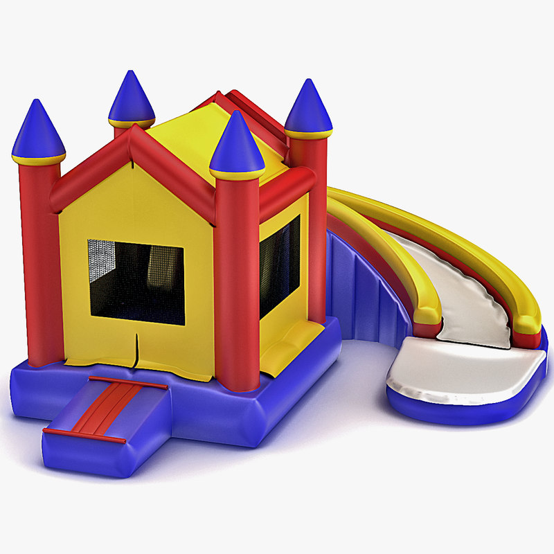 inflatable castle 3d obj