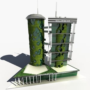 modern skyscraper building concept 3d model