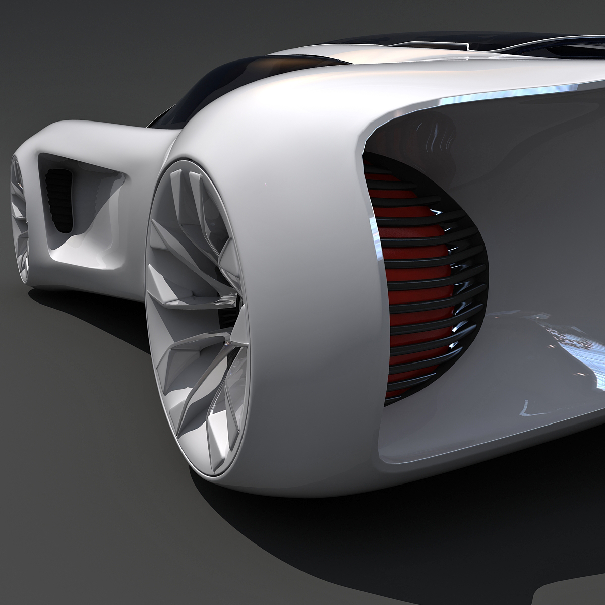 3d mercedes benz biome concept car model