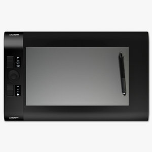 wacom intuos l tablet 3d model