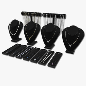 3ds max necklace displays set