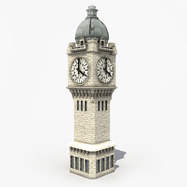 3d model clock tower