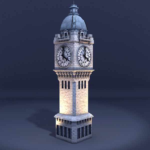 3d model clock tower