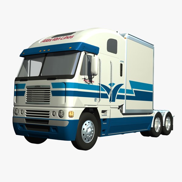 3d freightliner argosy truck van model