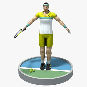 3d model tennis player