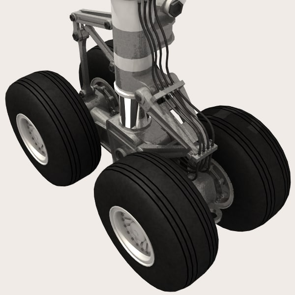 aircraft heavy landing gear 3d max