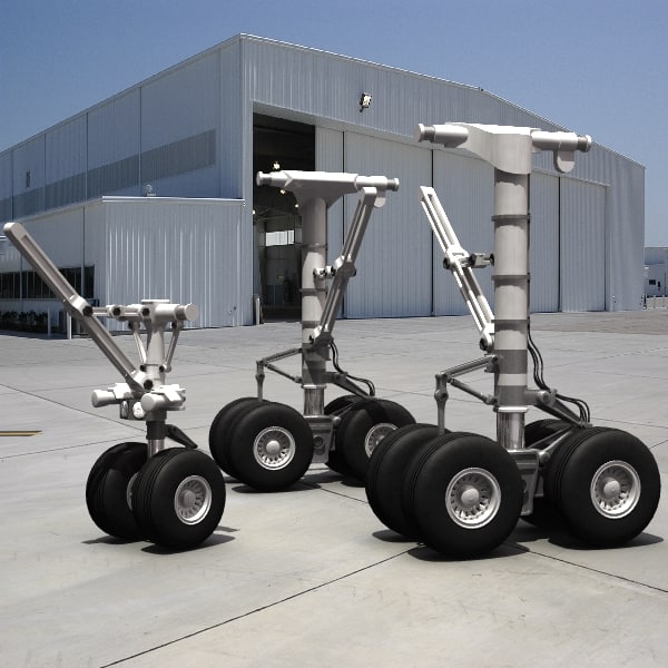 aircraft heavy landing gear 3d max