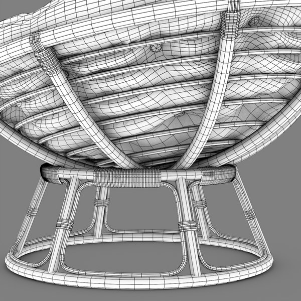 3d model papasan chair