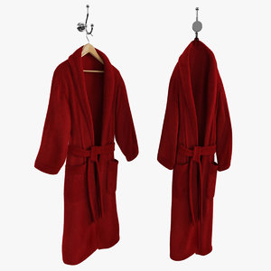 3d red bathrobe hanger hook