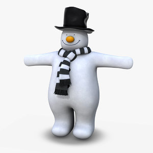 snowman christmas hat 3d model