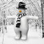 snowman christmas hat 3d model