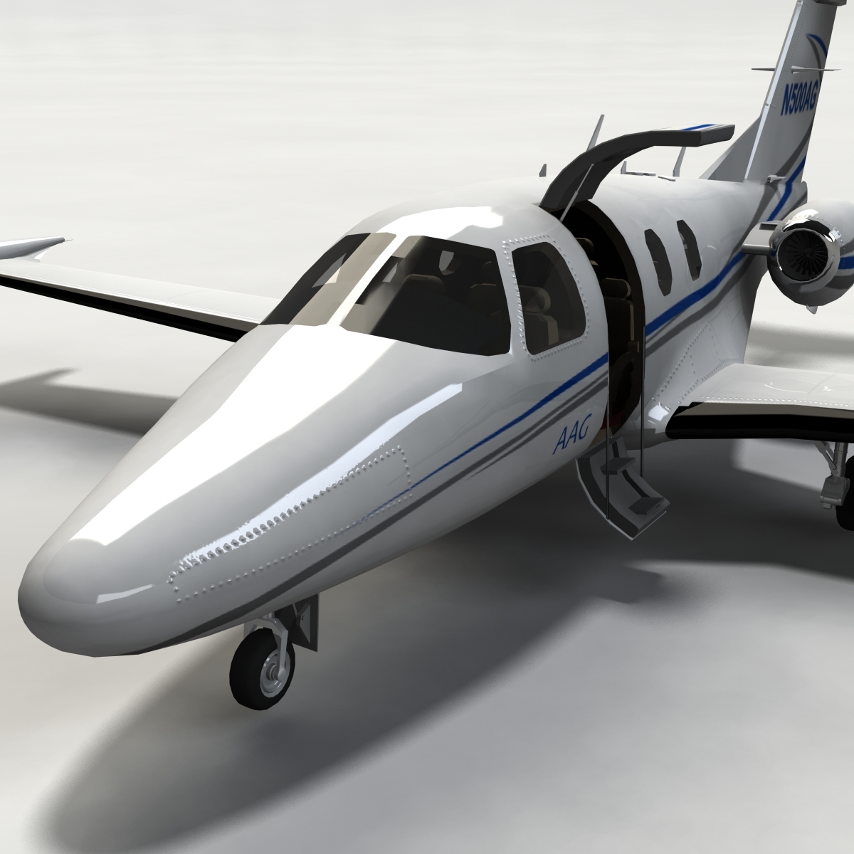3d model lightweight eclipse 500 business jet